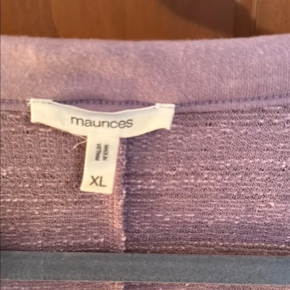 Maurices Purple Button-Up Cardigan Jacket - Picture 2 of 4